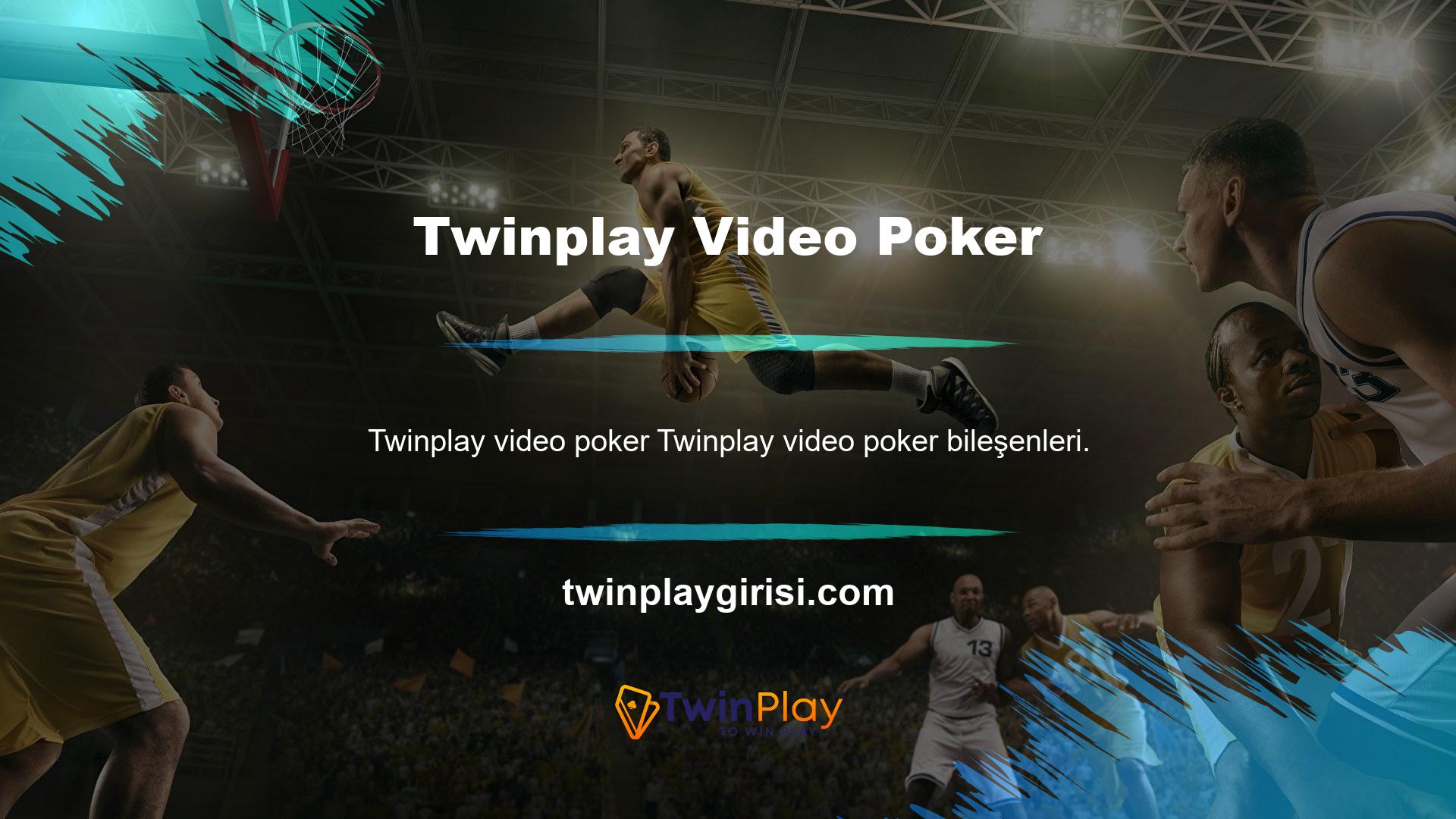 Bir video poker oyununun ekranlarını ve ortamını göstereceksiniz